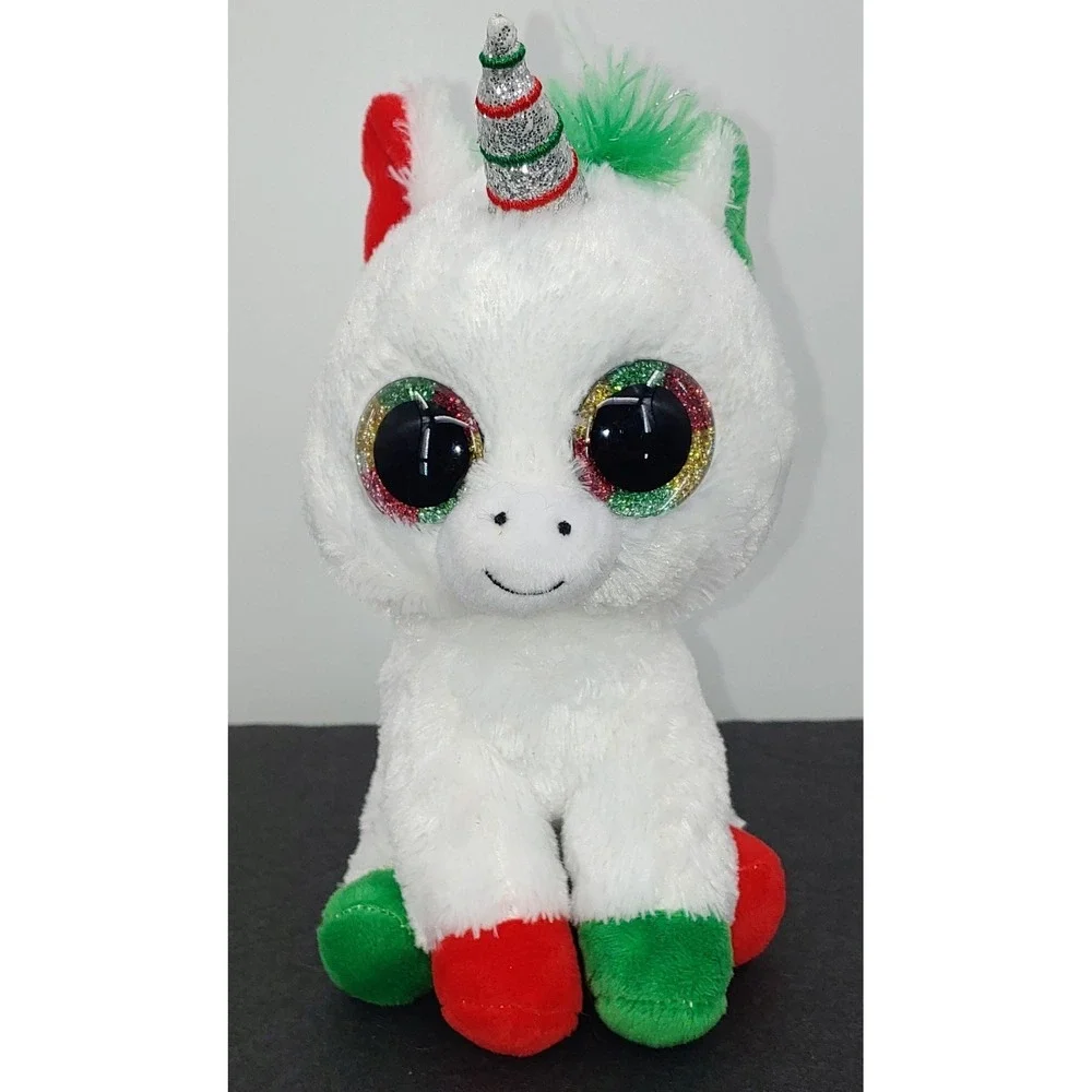 Ty Beanie Boos Candy Cane The Unicorn MAC The Mouse Missing Gingerbread Lot Of 2